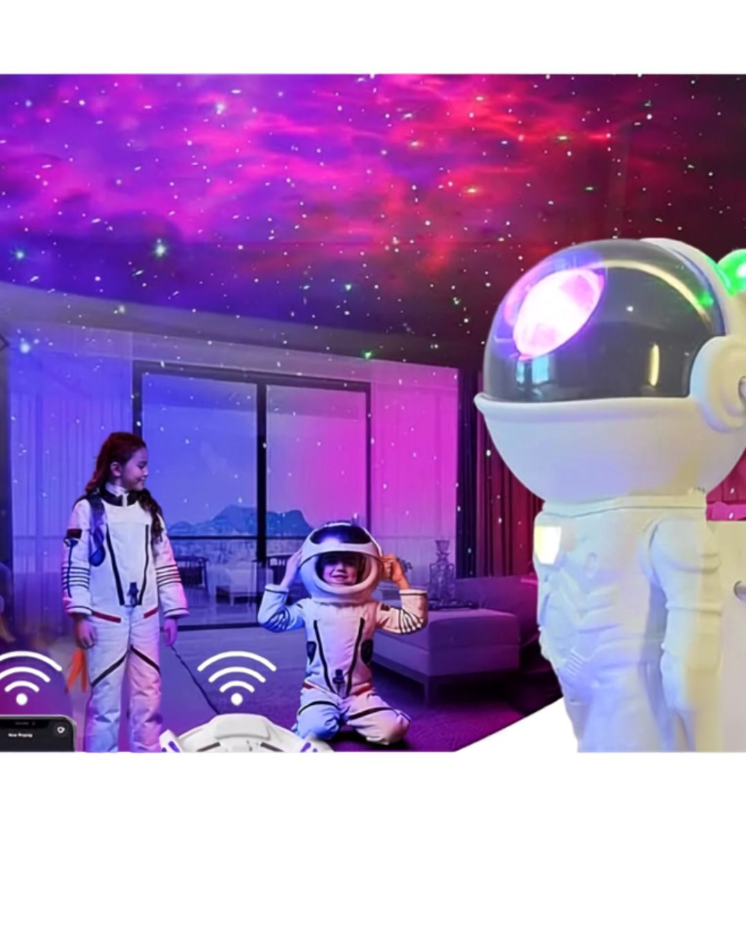 Astronauta Proyector Galaxia