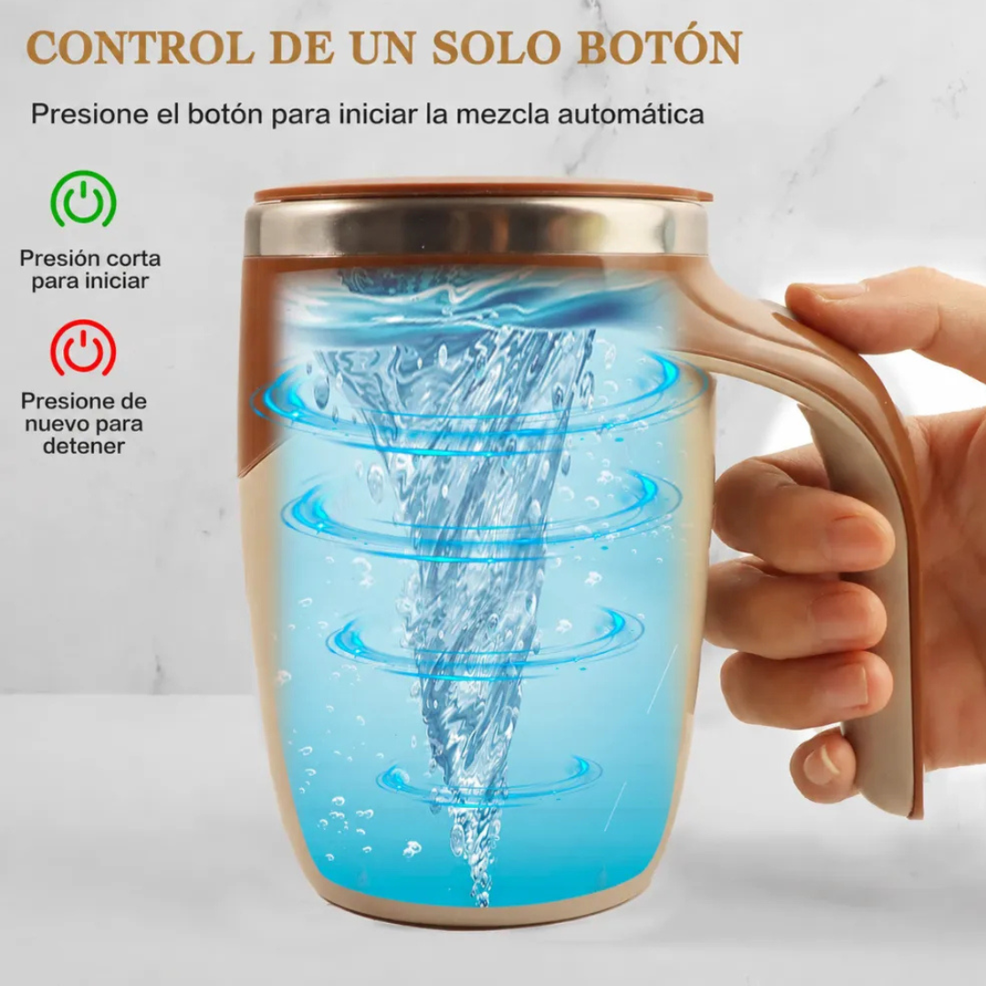 Taza térmica batidora de cafe