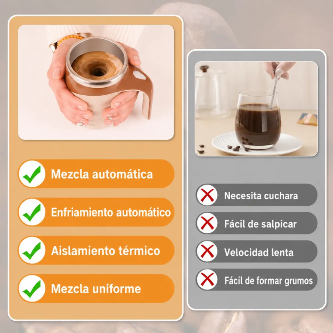 Taza térmica batidora de cafe