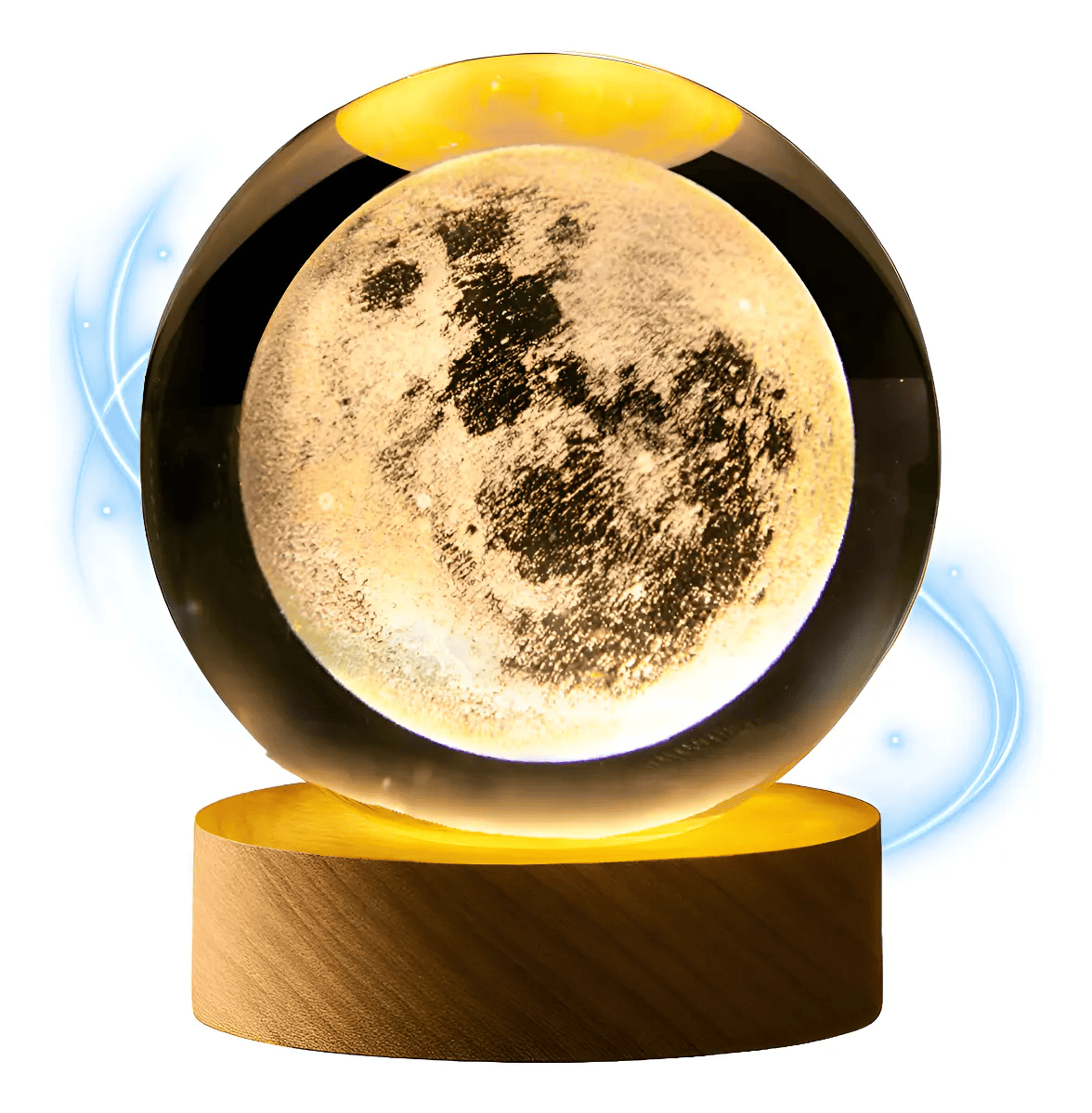 Esfera de Cristal Luna con Luz LED